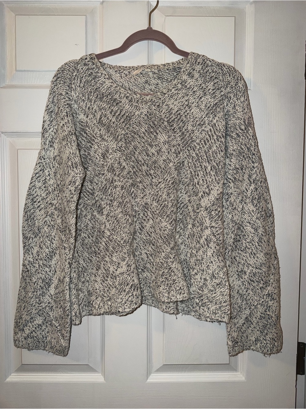 Eileen Fisher Marled Knit Crewneck Sweater - Black & White